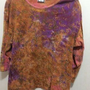 Take Two Top multi color and rhinestones.